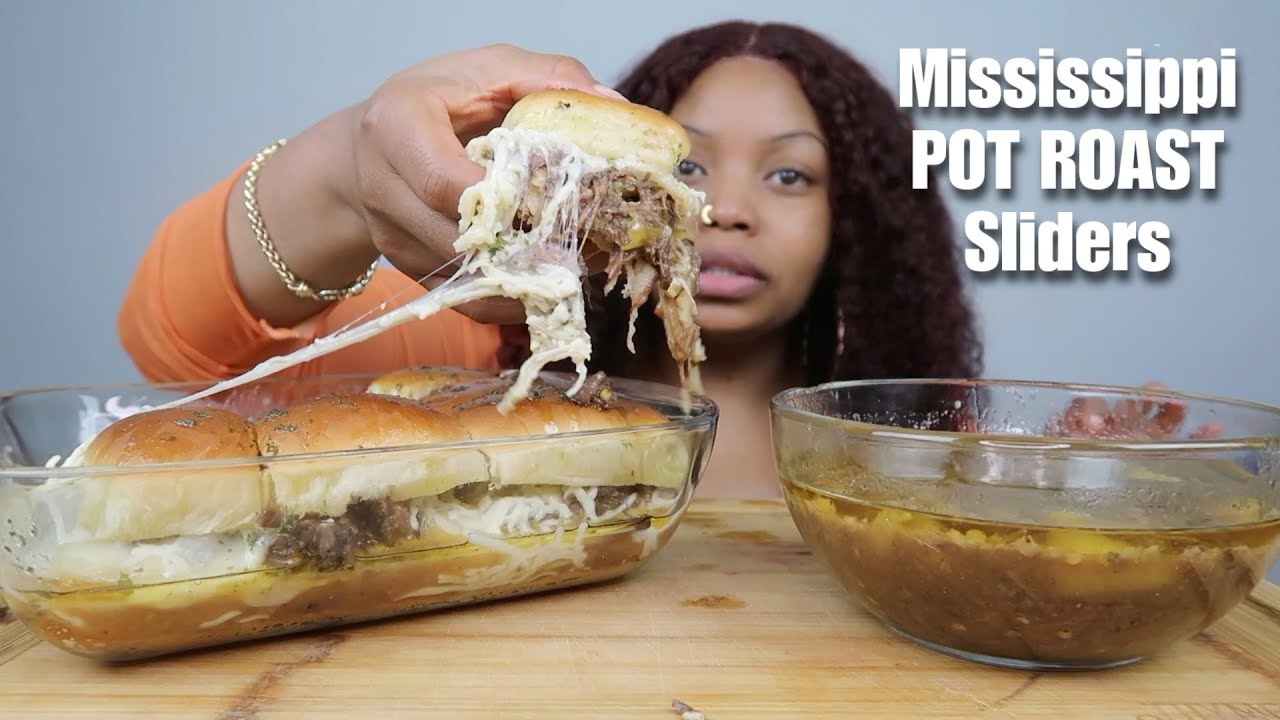 MISSISSIPPI POT ROAST SLIDERS MUKBANG!!!!!