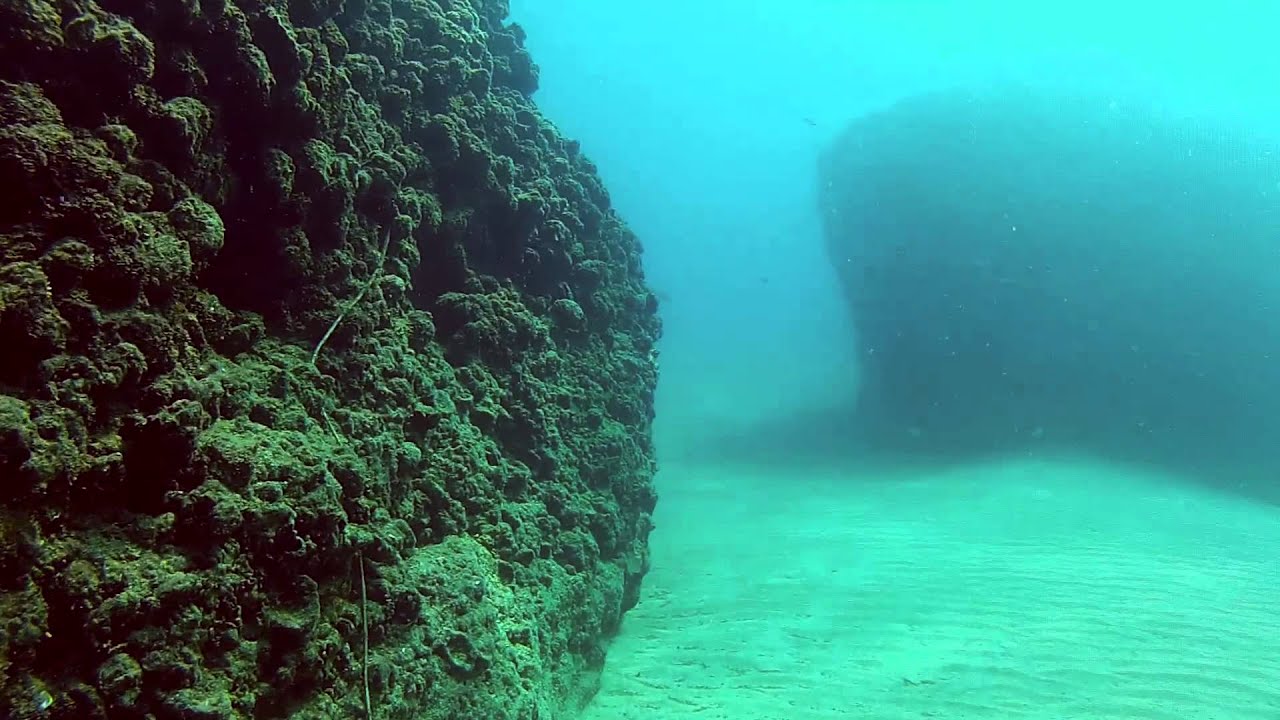 Dive in the Mediterranean Sea. Old Caesarea