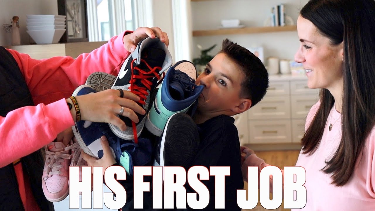 HOW TO CLEAN NIKE AIR JORDAN SHOES | PAYING OUR SON TO CLEAN SHOES | NEW SHOE DETAILING BUSINESS