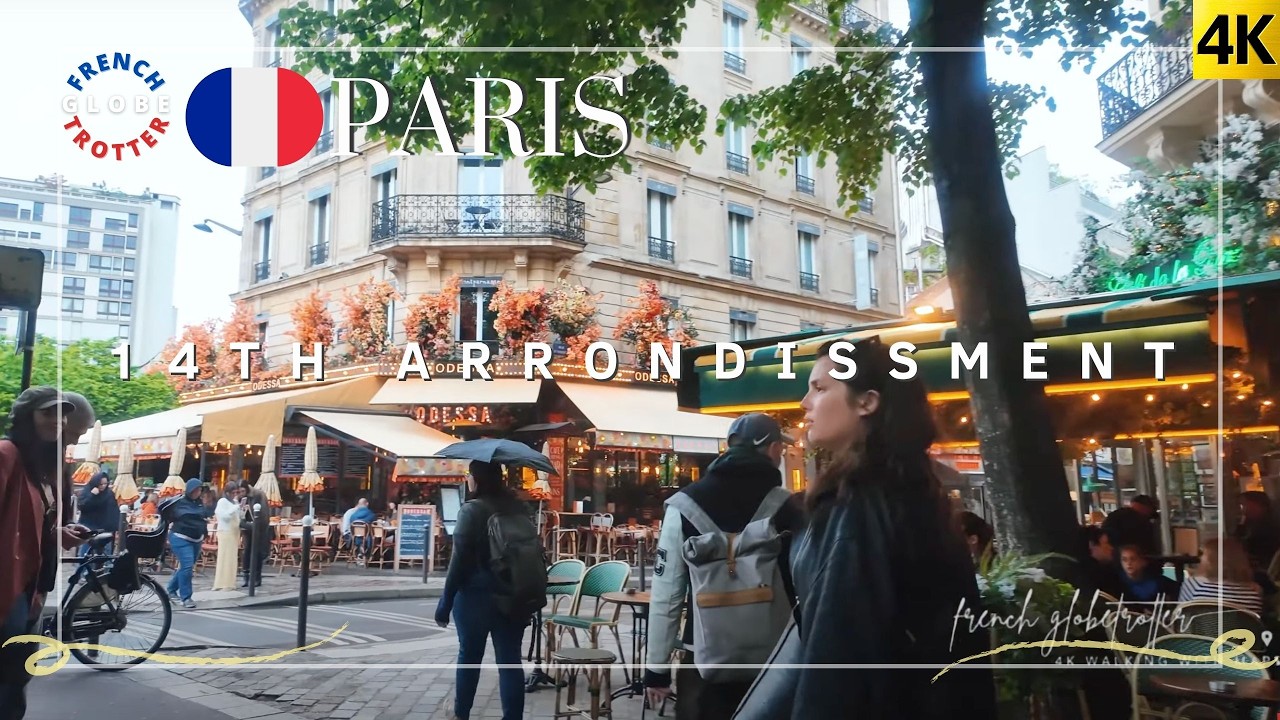 Paris 🇫🇷14th district Montparnasse Walking Tour ➜ Rue du Montparnasse ➜ Tower ➜ Rue de Rennes 4K