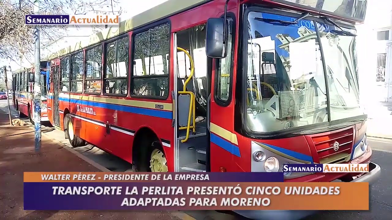 Transporte La Perlita presentó cinco unidades adaptadas para Moreno