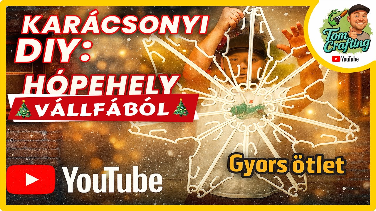 Hópelyhek vállfákból ⏱️✨ — 5 perc, filléres dísz