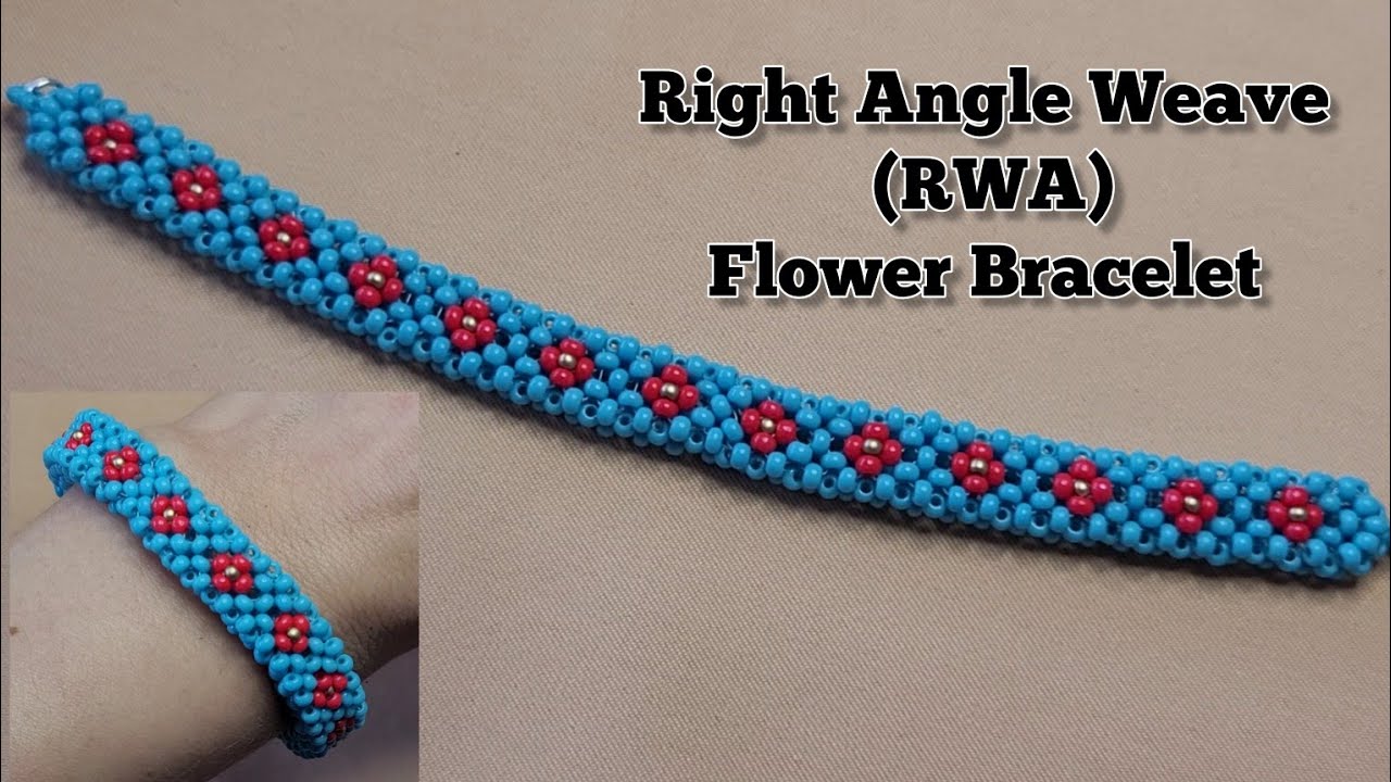 Right Angle Weave (RAW) Flower Bracelet 🌺