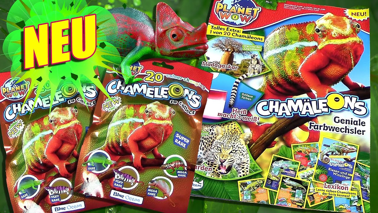 Planet Wow - Chamäleons Nr. 1 mit Chamäleon Sammelfigur - neue Sammelserie von Blue Ocean !! TOP !!