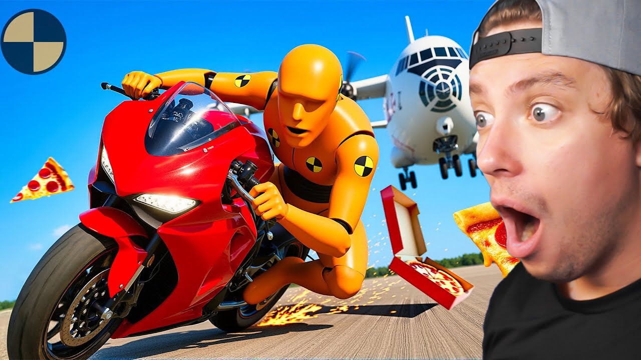 Реакция на БЕЗУМНУЮ доставку мотоцикла в beamNG