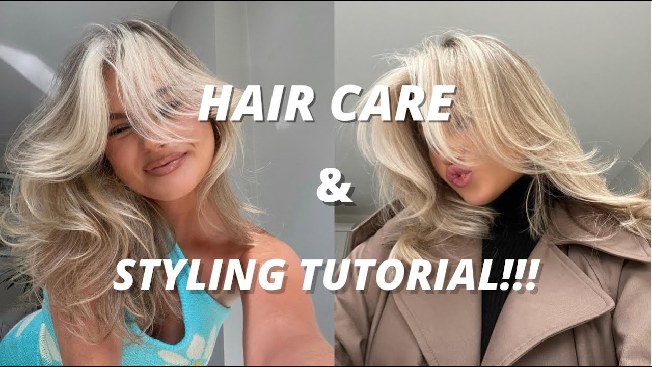 MY FULL HAIRCARE REGIME!! DYSON AIRWRAP TUTORIAL!! STYLING MY BANGS | HAIR HEALTH