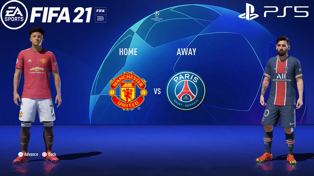 FIFA 21 PS5 | Manchester United Vs PSG | Ft. Messi, Varane | UEFA Champions League