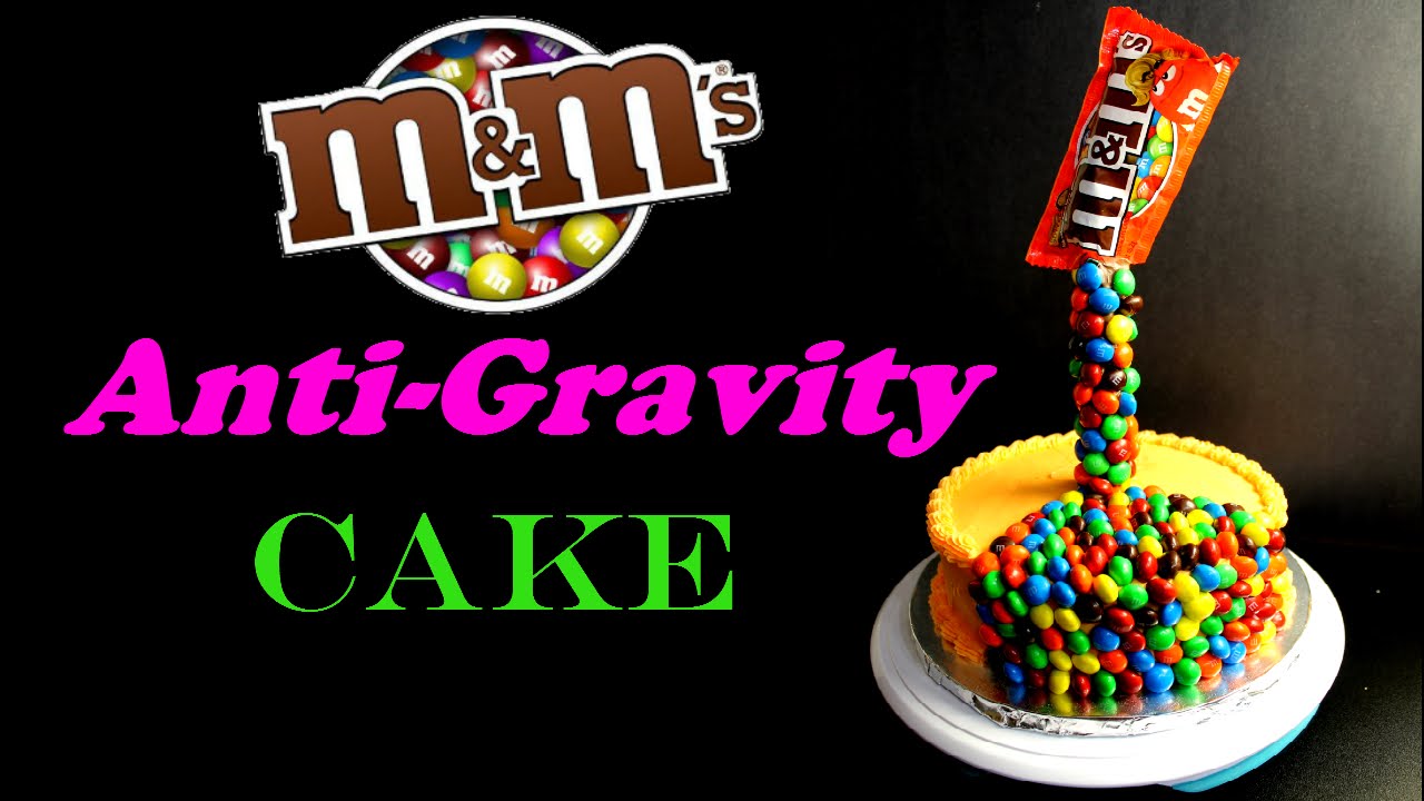 M&M's Anti-Gravity Cake