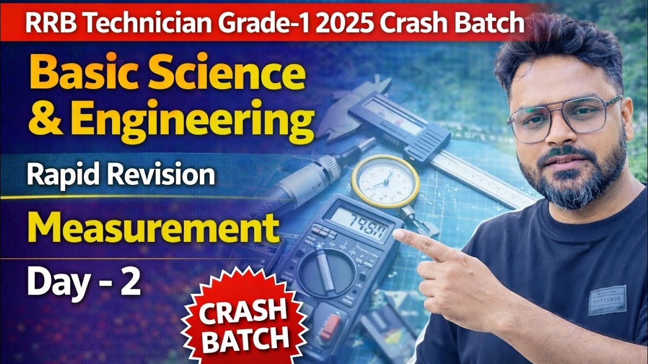 || RRB Technician Grade-1 || Rapid Revision Batch || Measurement -2 || By Ratnesh Sir