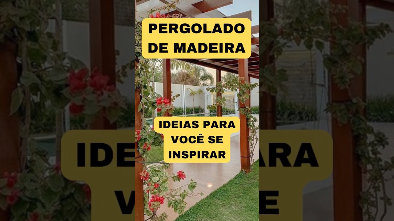 Pergolado de Madeira. Ideias para voc&ecirc; se inspirar #pergoladodemadeira #jardim #decora&ccedil;&atilde;o