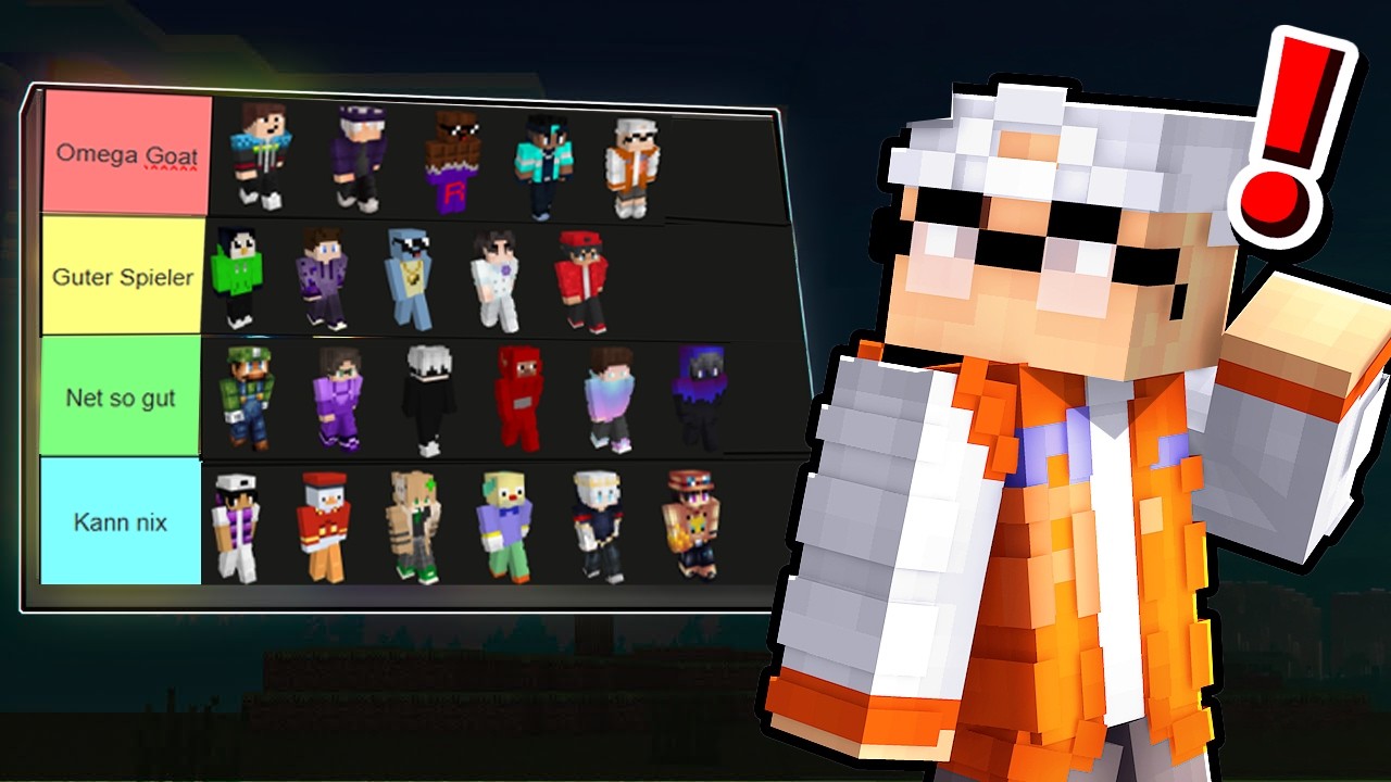 die ULTIMATIVE MINECRAFT ALARM Tierlist