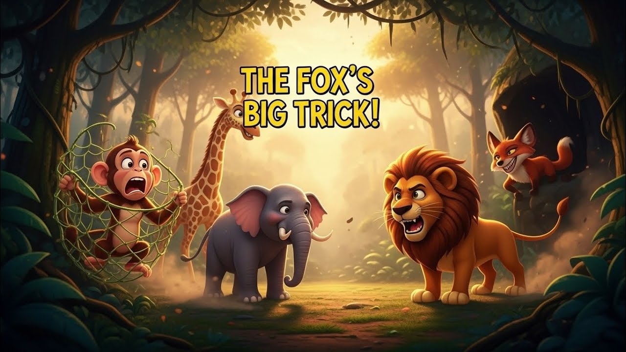जंगल की सच्ची दोस्ती 🦁🐒 | चालाक लोमड़ी का धोखा और बंदर की जान बची 😱 | Emotional 3D Cartoon Story