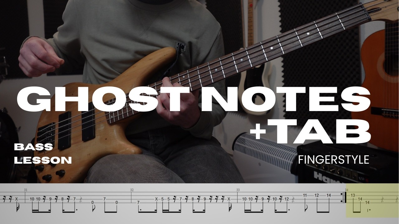 Fingerstyle exercise with lots of ghost notes