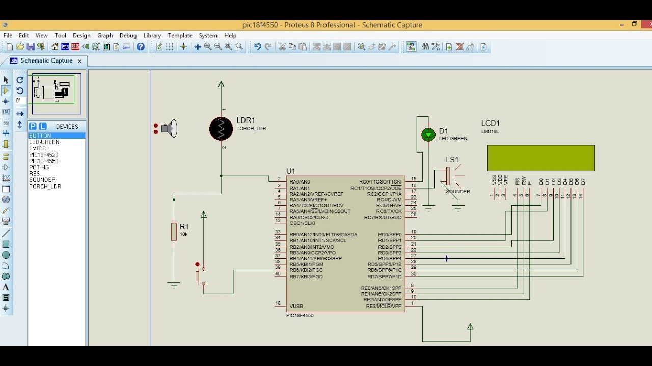 Light(LDR) and Smoke(Gas) Sensor Interfacing with PIC18 Microcontroller