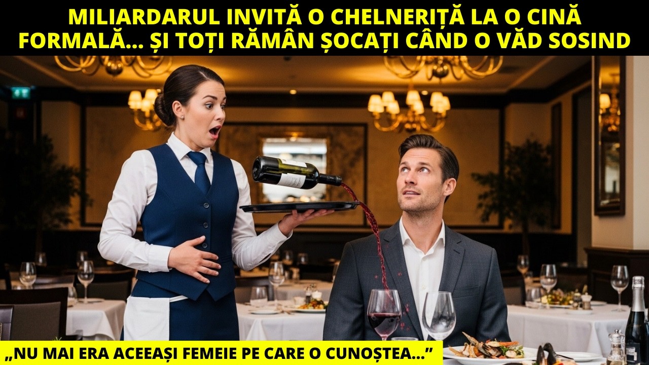 MILIARDARUL INVITĂ O CHELNERIȚĂ LA O CINĂ FORMALĂ… ȘI TOȚI RĂMÂN ȘOCAȚI CÂND O VĂD SOSIND
