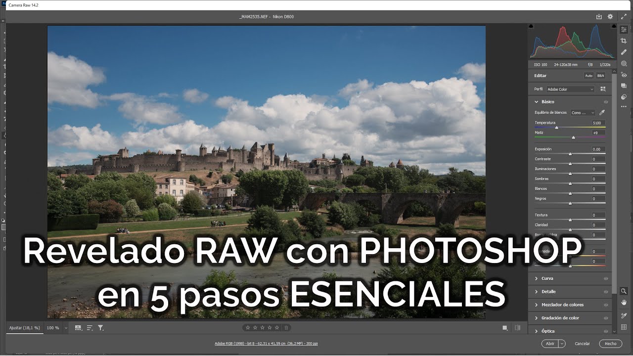 📸PHOTOSHOP CC2022 - CC2023 - CC2024: mejora tu REVELADO RAW en 5 pasos ESENCIALES 🖥️ (nivel básico)