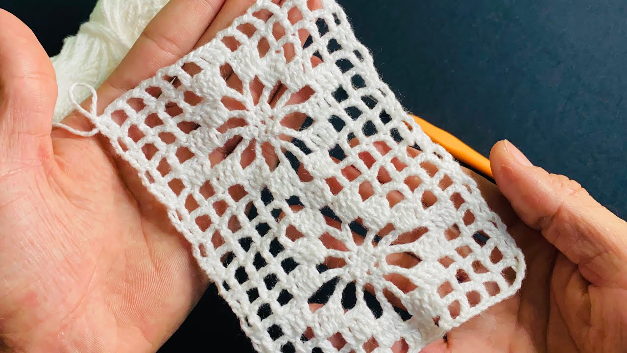 Hermosa puntilla o cenefa tejida a crochet paso a paso