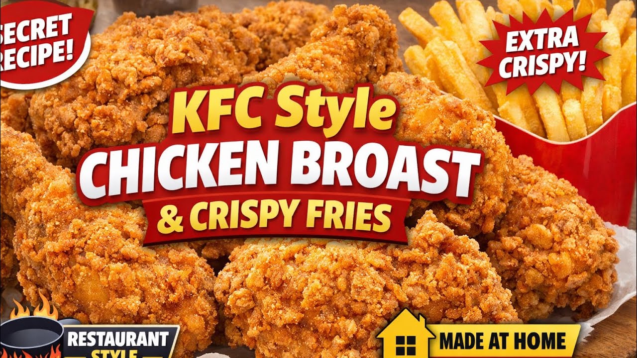KFC Style Chicken Broast with Crispy Fries | Secret Broast Recipe at Home By Jutt da Tarka