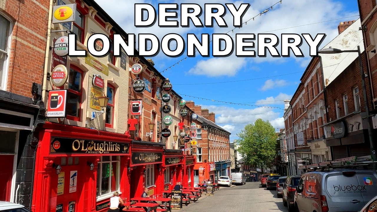 WALKING around DERRY/LONDONDERRY CITY in NORTHERN IRELAND*4K (60fps)