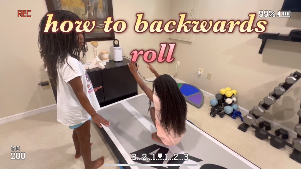 How to Do a Backward Roll (Taught by Kids!) | Gymnastics with Chloe & Kennedy 🤸&zwj;♀️