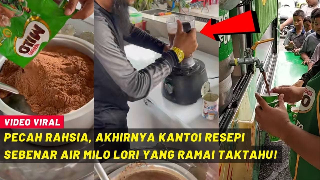 PECAH RAHSIA, AKHIRNYA KANTOI RESEPI SEBENAR AIR MILO LORI YANG RAMAI TAK TAHU !
