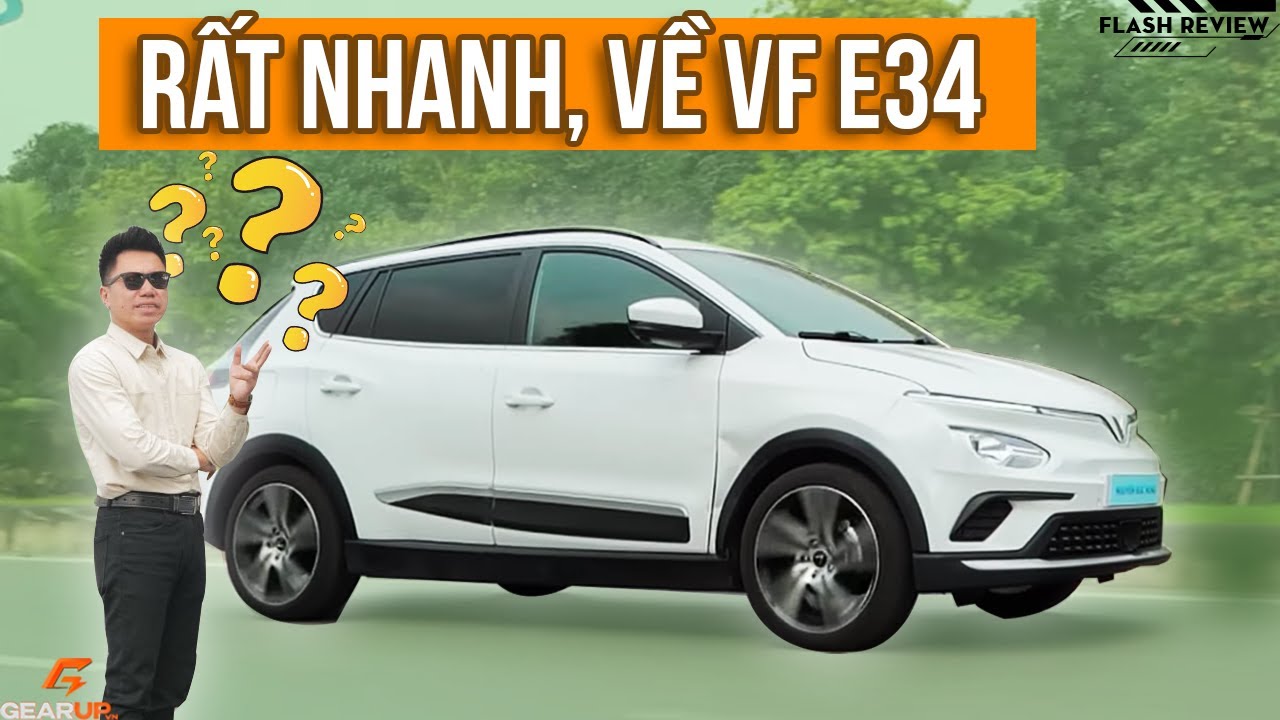Xe điện Vinfast VF e34 - rất nhanh về vận h&agrave;nh sơ bộ v&agrave; sự định vị | GearUp Flash Review