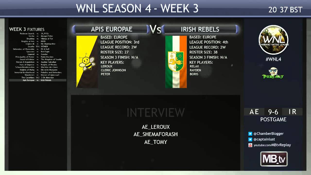 [WNL4] Week 3 | Interview: AE_LeRoux, AE_Shemaforash, AE_Tomy
