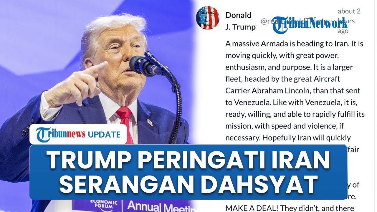 Alarm Perang! Trump Klaim Armada Militer AS Bergerak ke Iran, Peringatkan Serangan Lebih Dahsyat