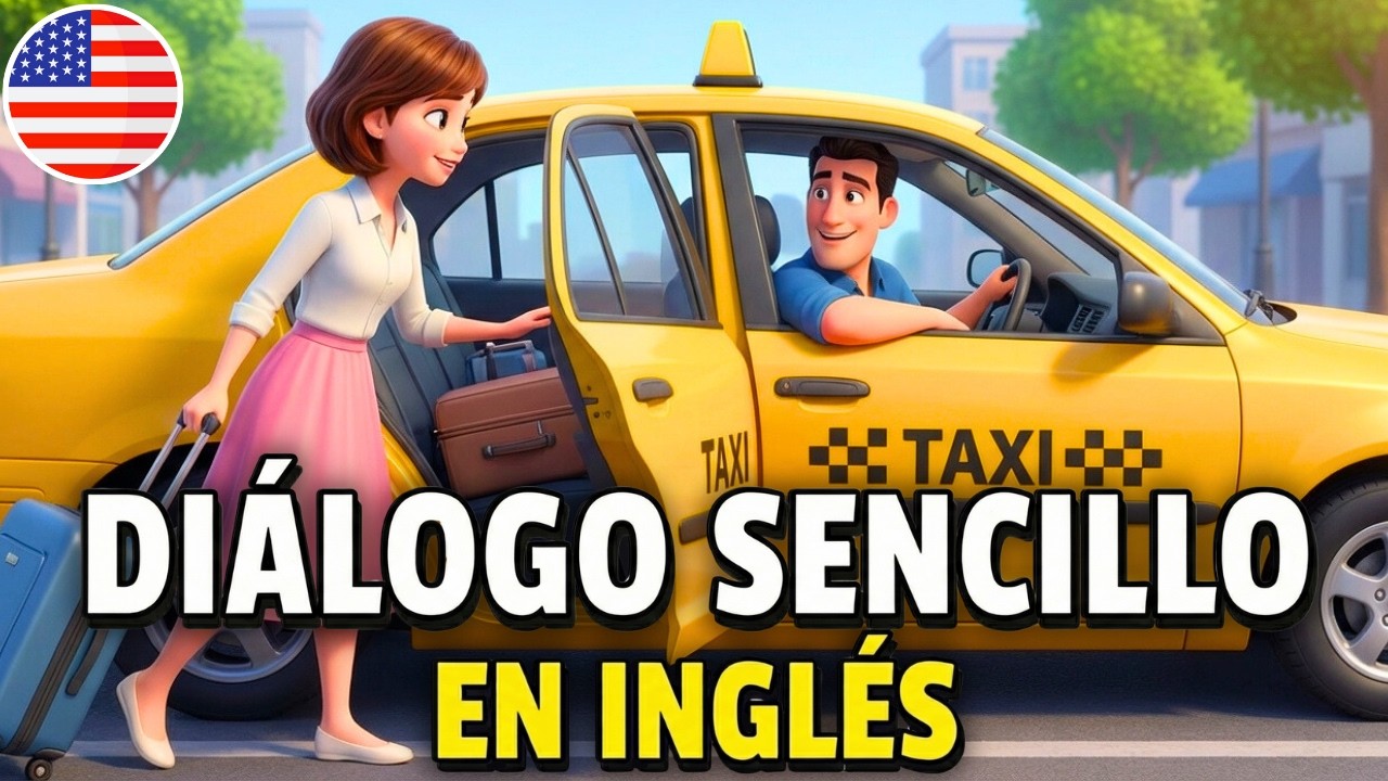 Empieza a entender inglés fácil y rápido con este diálogo 🔥 Viaje en taxi al aeropuerto