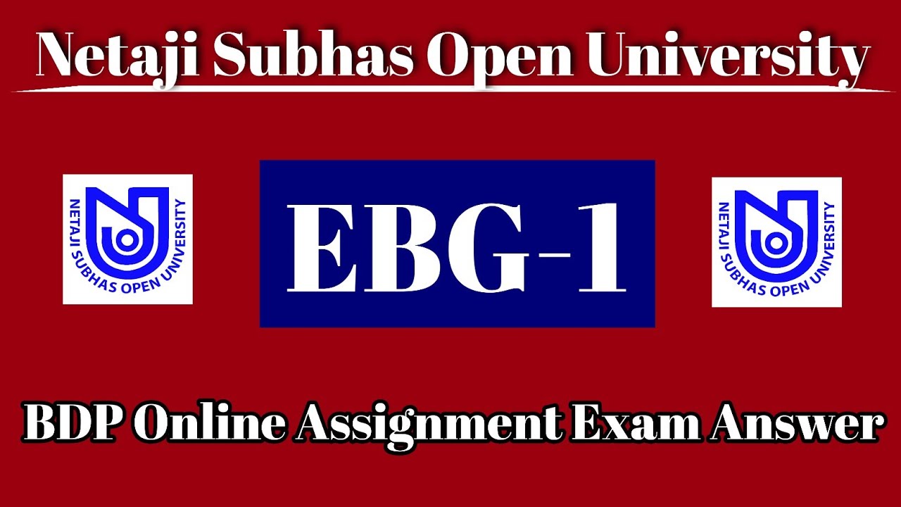 EBG 1 Final Exam Answer 2021 | NSOU EBG 1