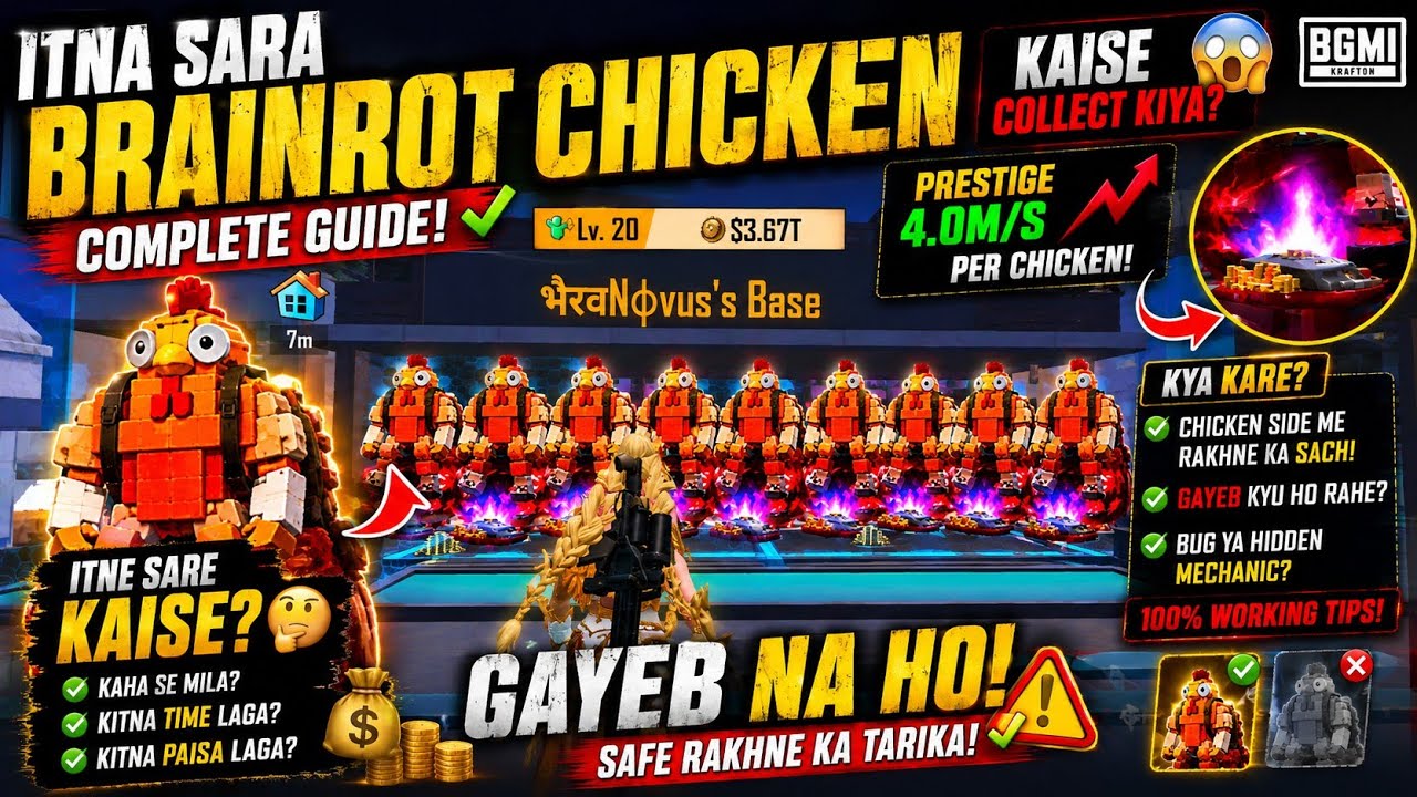 😱SABKA BRAINROT CHICKEN GAYEB HO RAHA HAI 😱 | BGMI MEIN KYA HO GAYA? 🚨 | XENORLIVE 