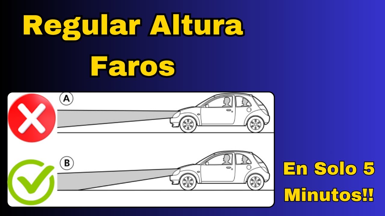 Regular Altura Faros. V&aacute;lido para Xenon, Led, Hal&oacute;genas y para TODOS los coches. HAZLO EN 5 MINUTOS!