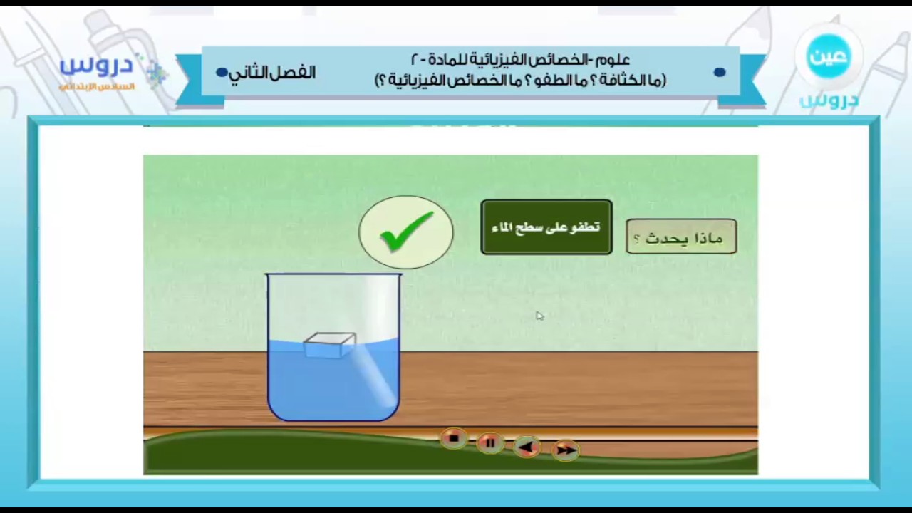 السادس الابتدائي | الفصل الدراسي الثاني 1438 | علوم| الخصائص الفيزيائية للمادة 2