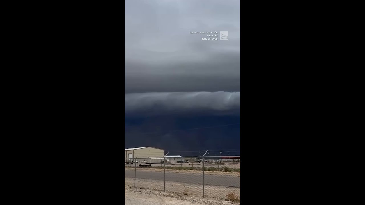 Wall Of Dust Rises To The Sky Over West Texas