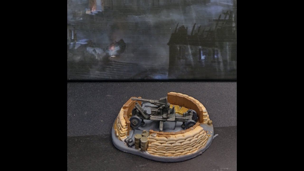 How to paint Company of Heroes the board game: British Bofors and emplacements