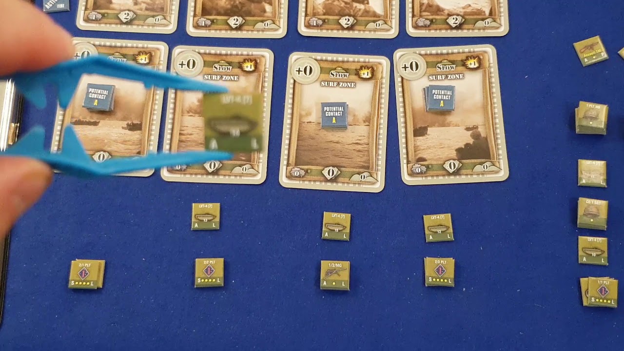 GMT's Fields of Fire 2 Playthrough Peleliu Mission 1: Initial Assault Turn 1