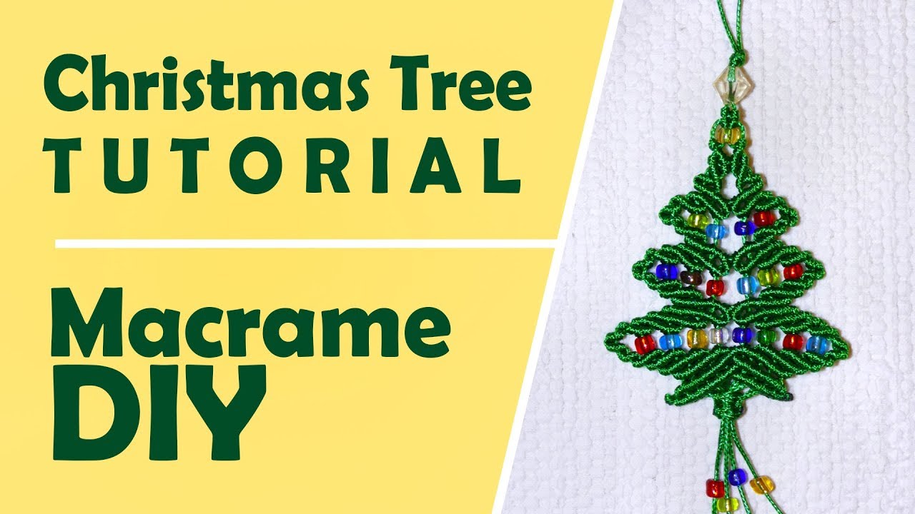 Macramé Hanging Christmas Tree 🎄 Tutorial by Macrame School