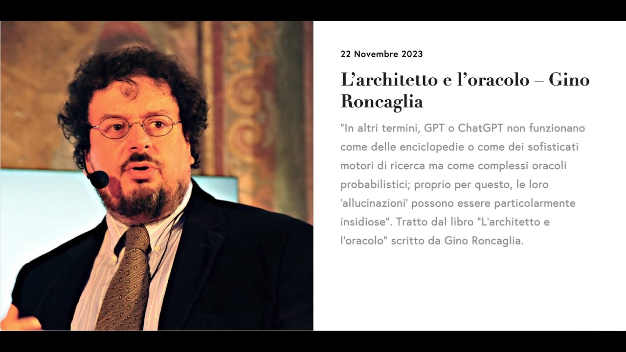 L’architetto e l’oracolo - Gino Roncaglia