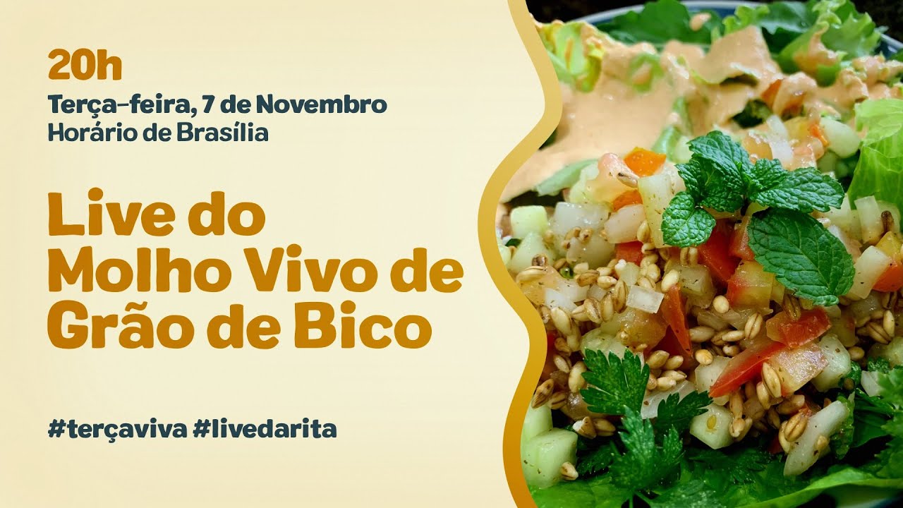 Live do Molho Vivo de Grão de Bico | #livedarita #terçaviva