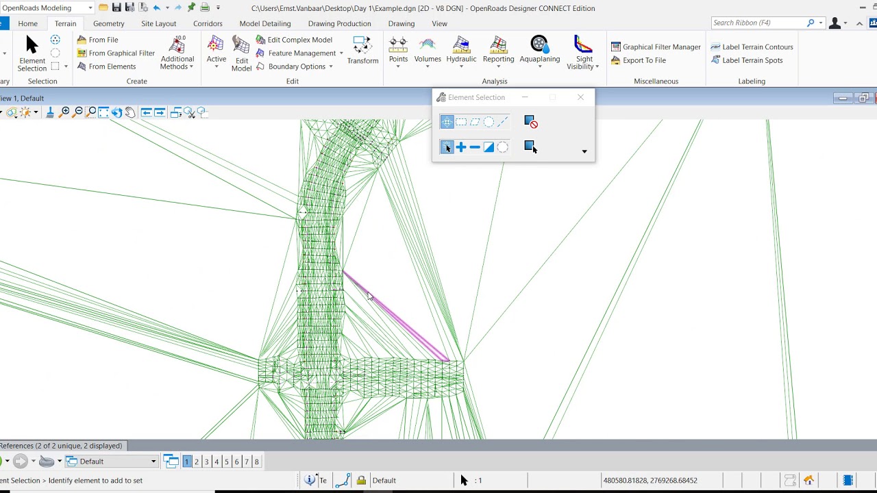 How to create terrainmodel from text in DWG file