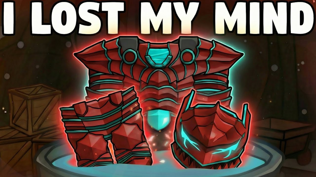 Я схожу с ума, создавая доспехи Ворона со Злым Глазом в игре The Forge на Roblox...