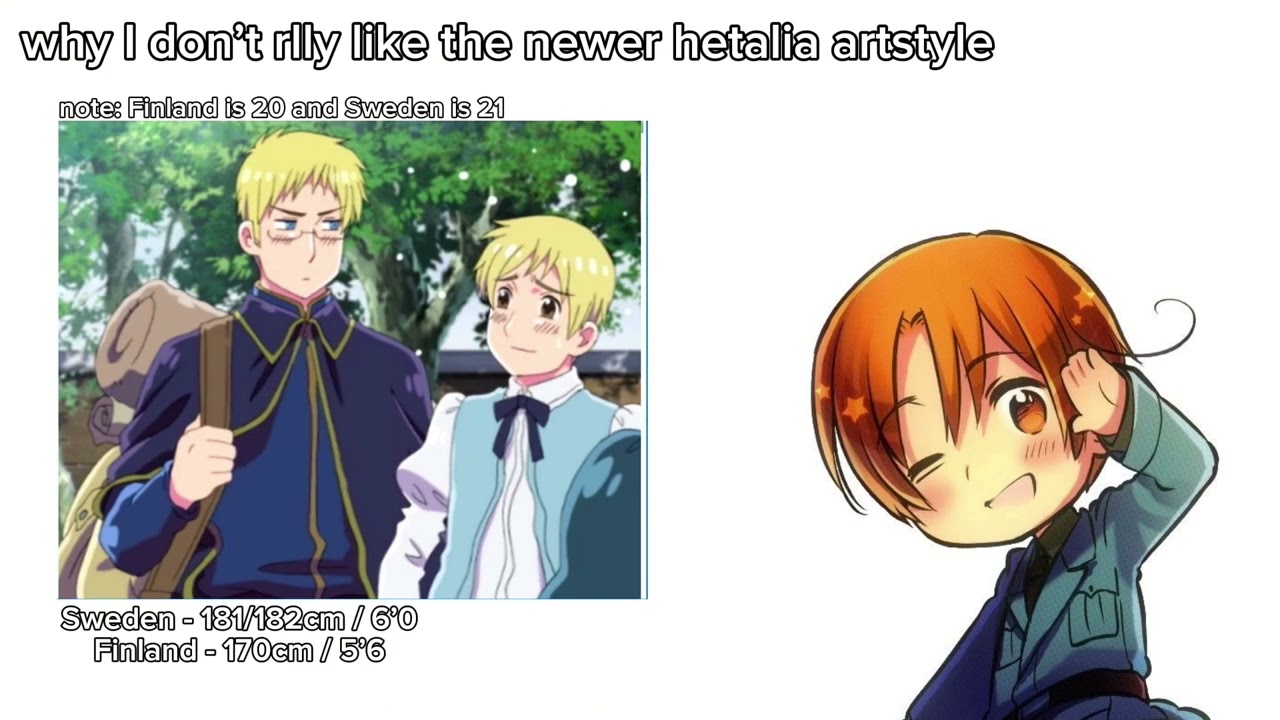 Why I don’t really like the newer hetalia artstyle