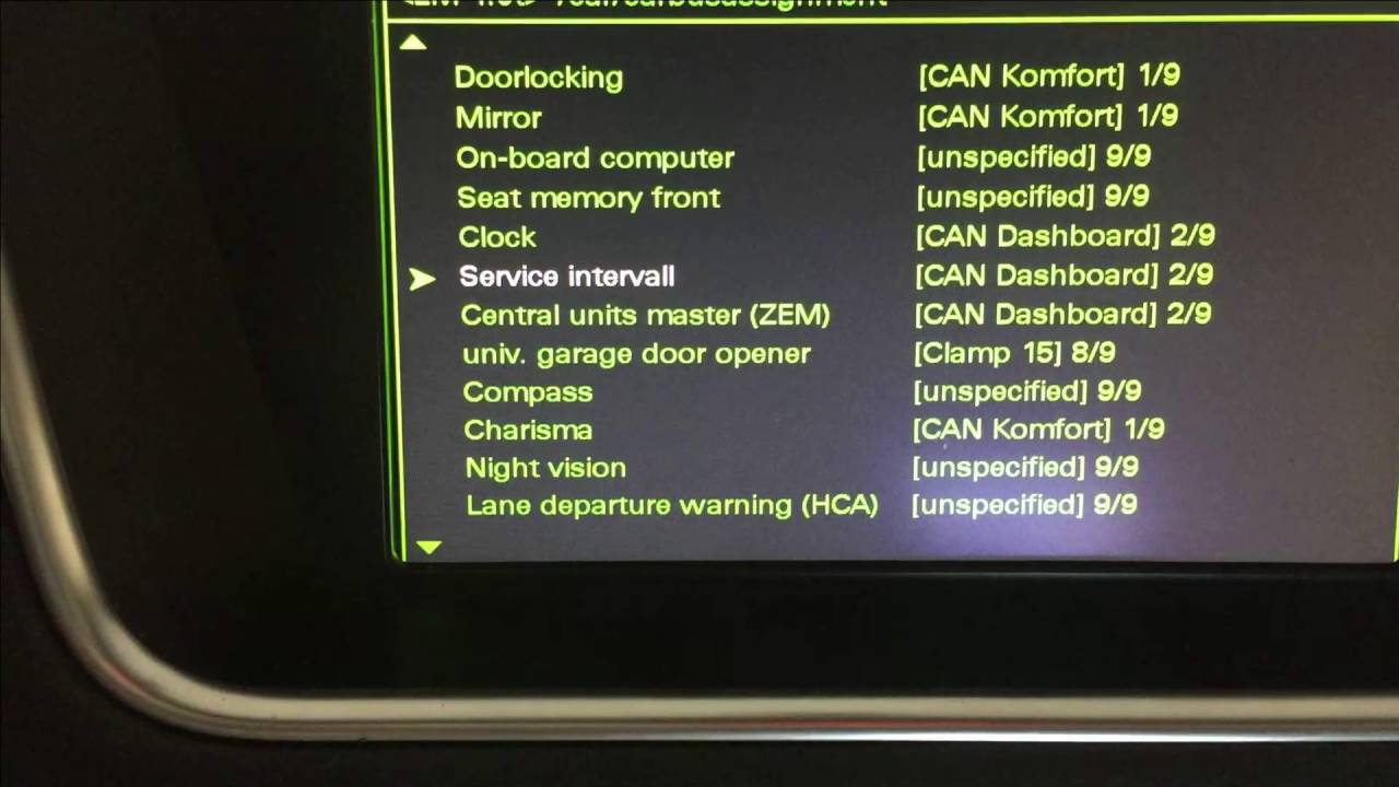MMI 3 GP Hidden Menue Einstellungen unter CAR