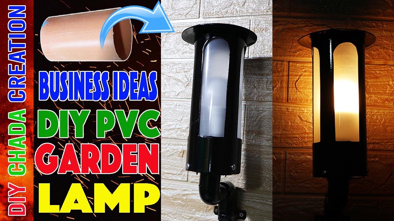 Business Ideas DIY Outdoor Lighting For Garden and Walkway From PVC Pipe
