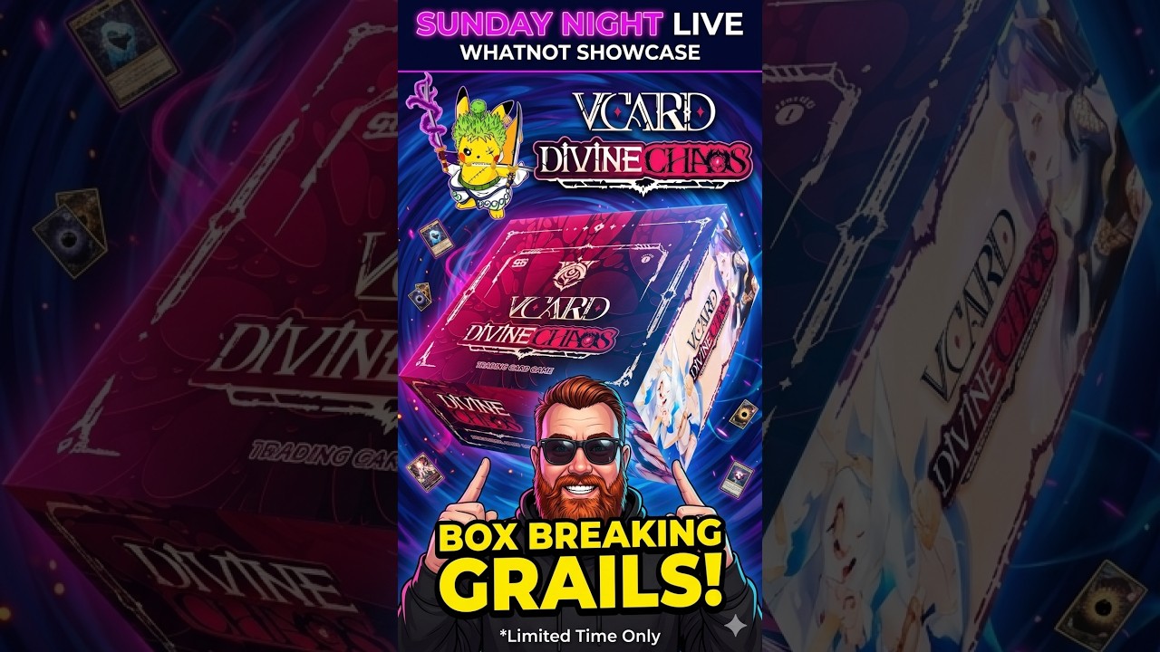 Gamersupps 1st Edition Vcard Divine Chaos Booster Packs on WHATNOT!!