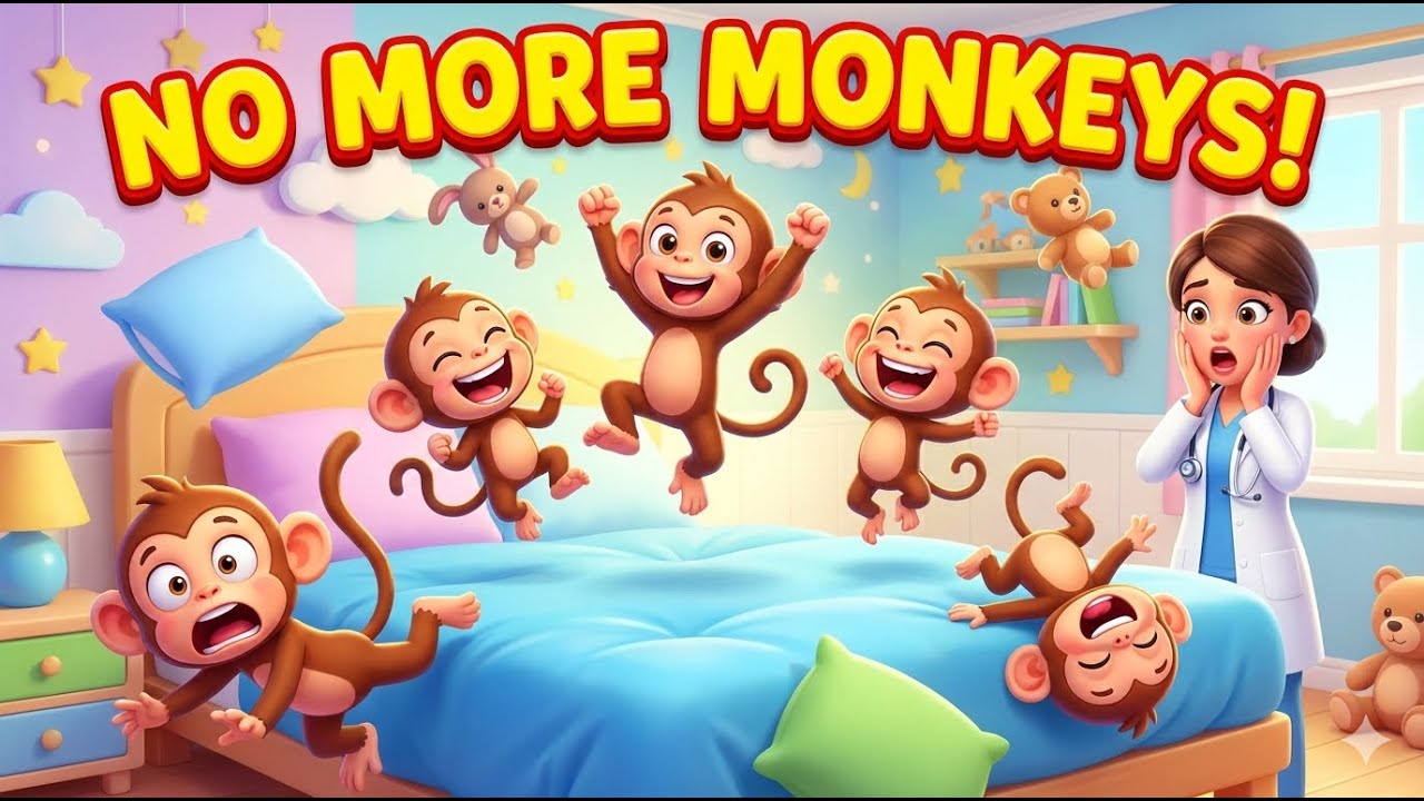 Five Little Monkeys Jumping on the Bed | No More Monkeys Song | Counting 1–10 & ABC Phonics for Kids