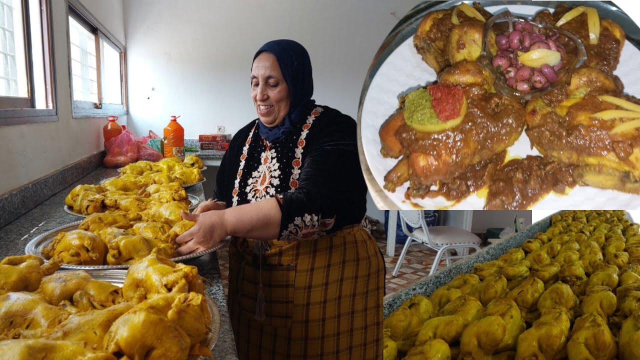 أسرار الطباخات دجاج  محمر مدغمر ديال الاعراس رائع المذاق شرح بكل التفاصيل