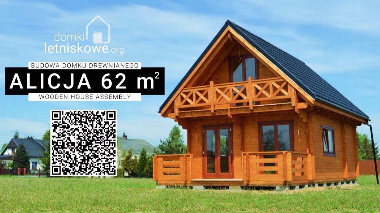 Budowa domku drewnianego Alicja / Wooden house assembly
