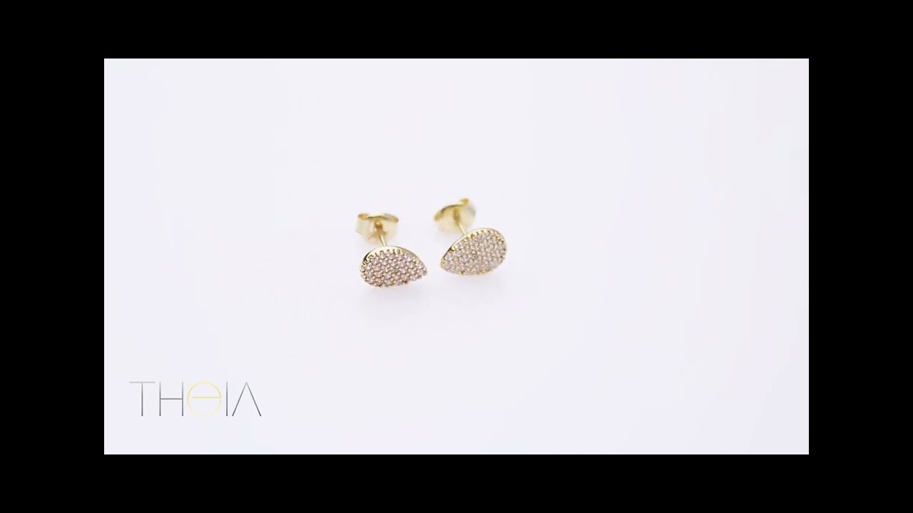 Pear Drop Design CZ Stone Silver Wholesale Stud Earrings