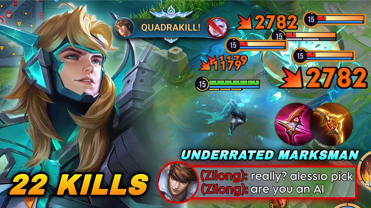 QUADRAKILL! UNDERRATED MARKSMAN ALESSIO IS BROKEN IN FARM LANE! | CHINA ALESSIO BUILD & ARCANA